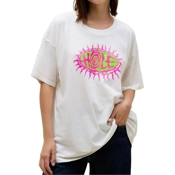 Daydreamer Hole Logo Merch Tee in White - Picture 1 of 7